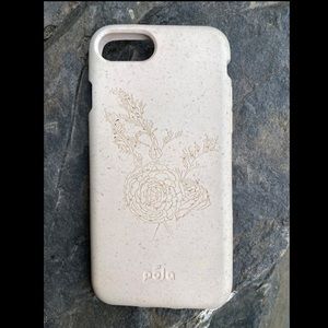 Cream Floral Pela Case for iPhone 6/6s/7/8